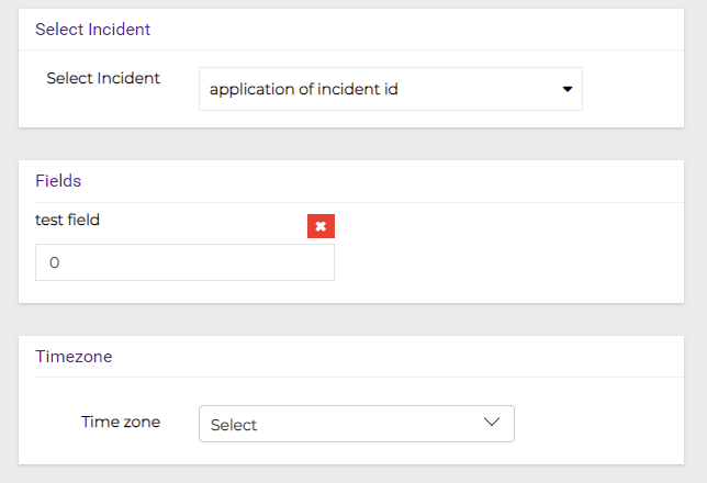Launch Incident dialog showing selected incident details and fields.