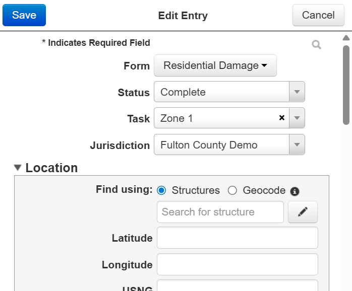 The Edit Entry pane The Edit Entry pane