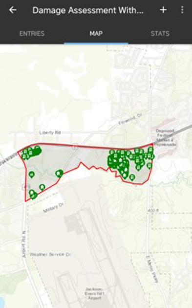 Crisis Track Mobile App: Damage Assessment Map