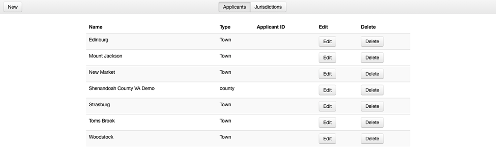 Applicants Module showing the list of applicants in the Applicants tab view.