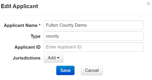 Edit Applicant fields