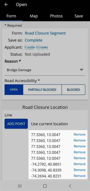The new option to remove added points The Form tab with the new option to remove added points
