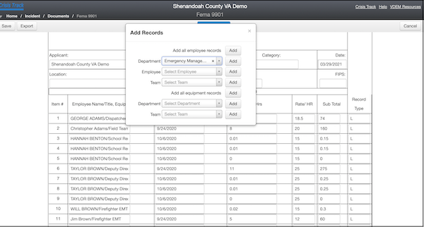FEMA 9901 Administrative Costs Document