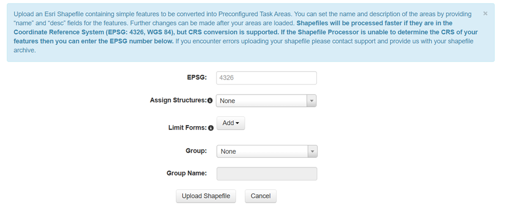 Upload Shapefile fields
