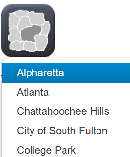 Jurisdictions Module icon dropdown menu