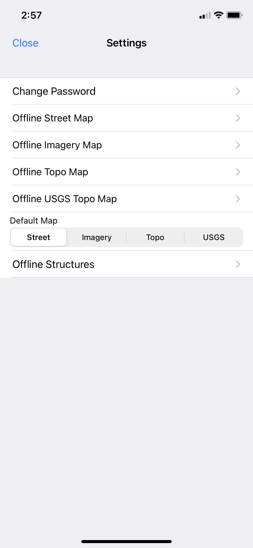 Crisis Track Mobile App Settings
