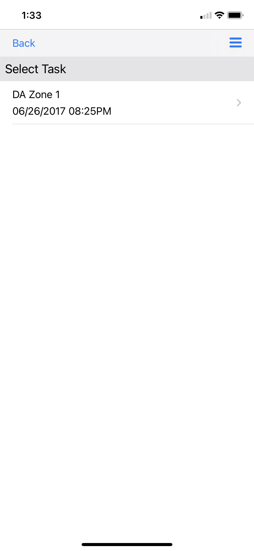 Crisis Track Mobile App: Choose Your Task