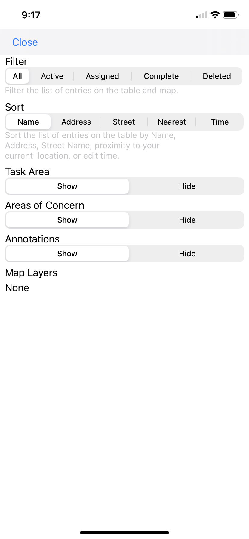 Crisis Track Mobile App: Exploring a Task additional fields