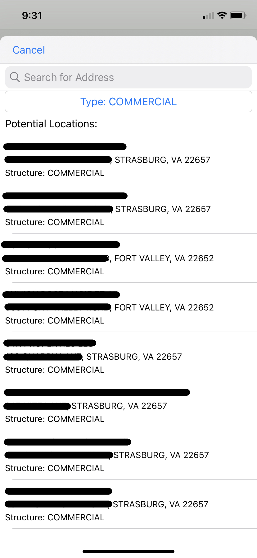 Crisis Track Mobile App: Type