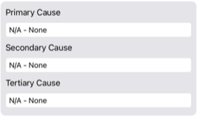 Crisis Track Mobile App: Damage Cause fields