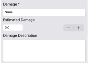 Crisis Track Mobile App: Damage fields