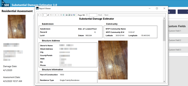 Detailed Report screen
