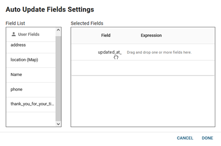 Auto Update Example: Enter Name for the Component