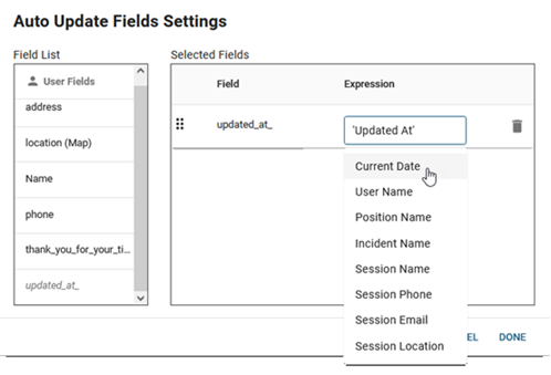 Auto Update Example: Save the Record
