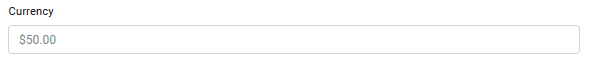 Currency Field Example