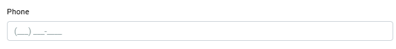 Phone Number Field Example