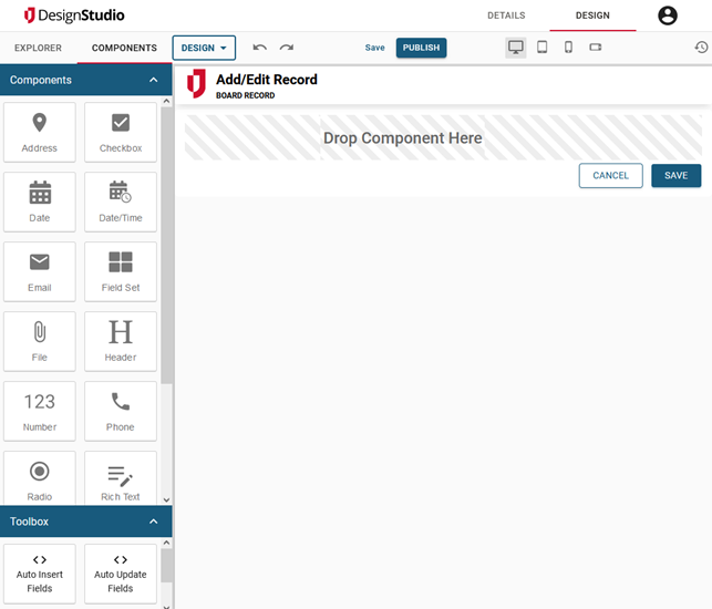 Components Tab Example