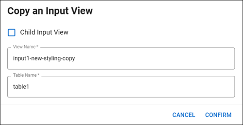 Copy an Input View window