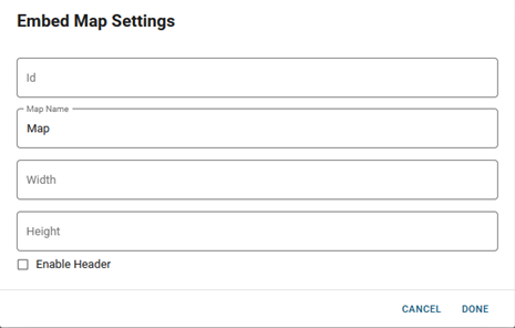 Embed Map Settings