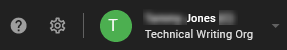upper right icon