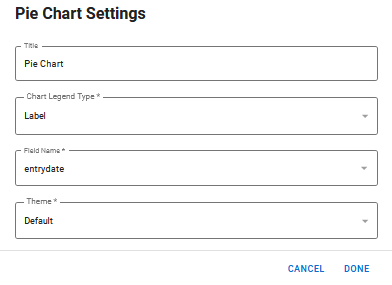 Pie Chart Settings