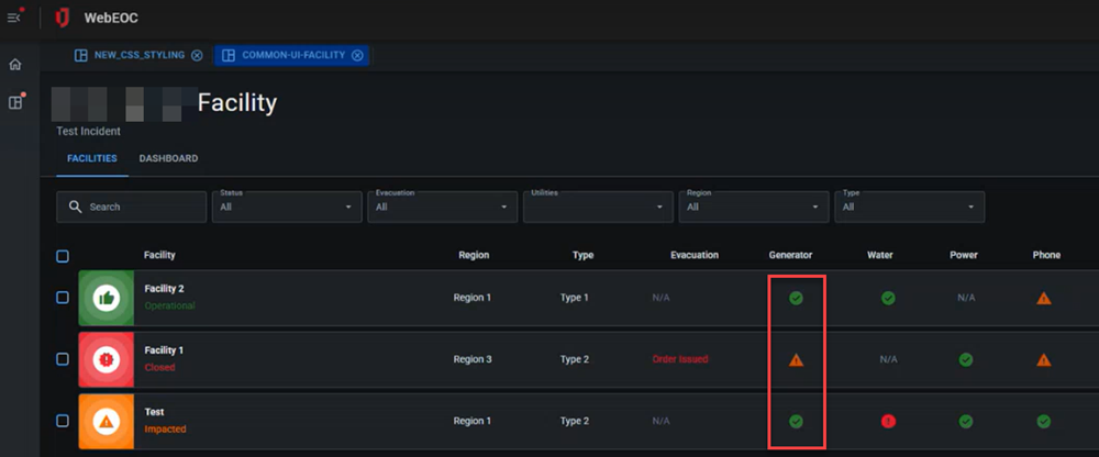 Record level status indicators