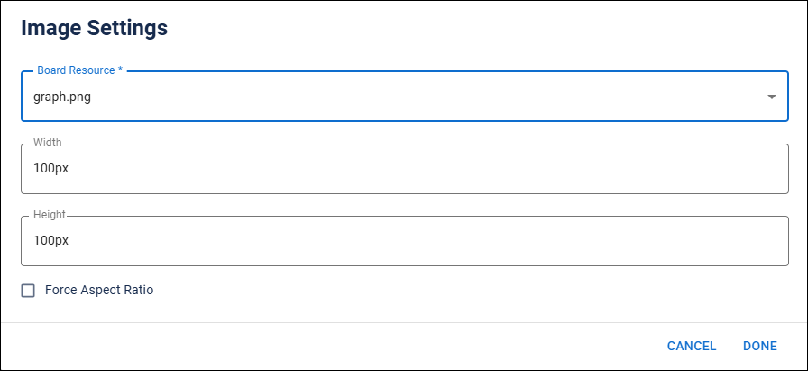 Inage component Settings