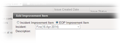 Add Improvement Item window