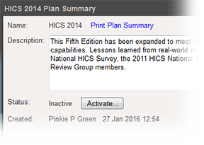Edit Plan Summary Description