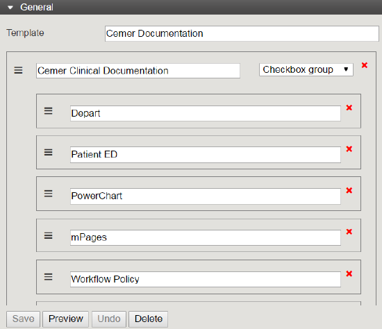 Create field options
