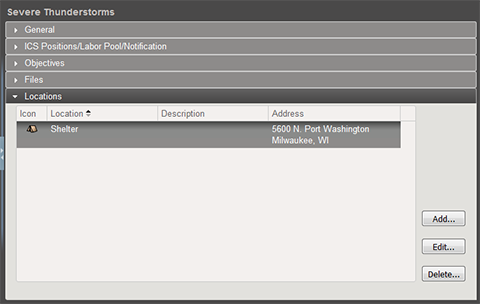 eICS Facility Administrator Tasks Locations