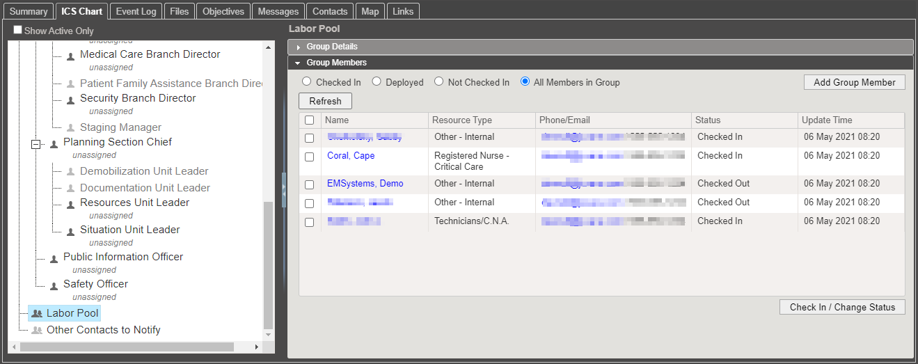 Group Member Drawer Screenshot