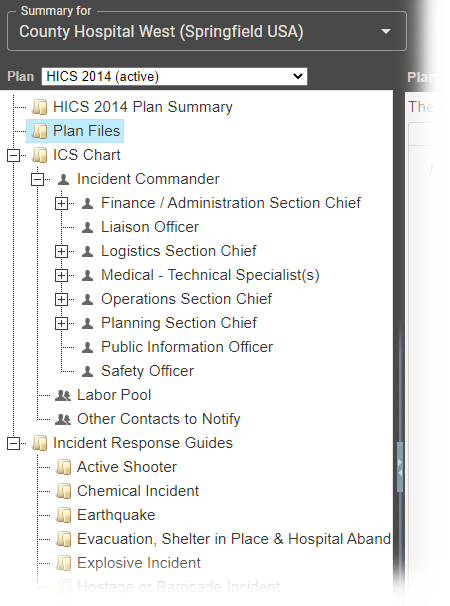 eICS Manage Plan Files