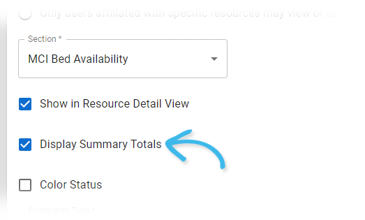 EMResource Status Type Format Display Summary Totals