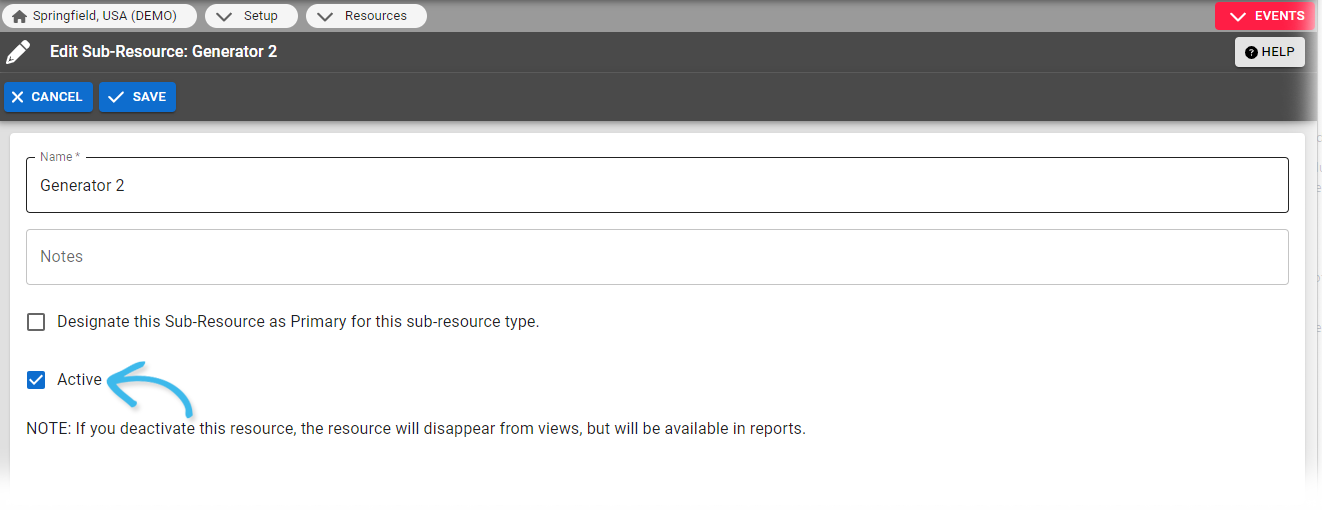 EMResource Active Checkbox in Edit Subresource