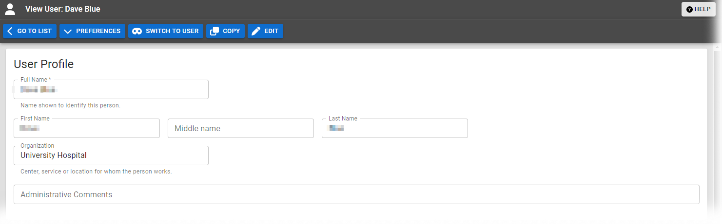 EMResource User Profile