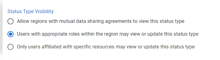 EMResource Status Type Visibility Option Summary