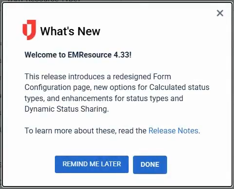 An example of the What's New window An example of the What's New window