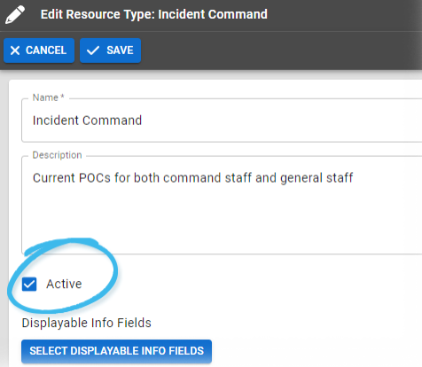 EMResource De-activate resource type display