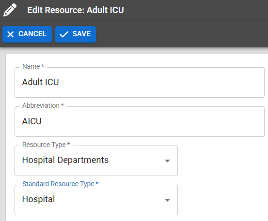 EMResource Standard Resource Type
