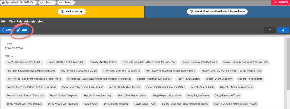 EMResource Edit a Role