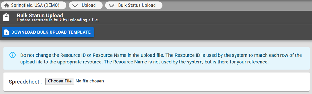 EMResource Update Status Types in Bulk