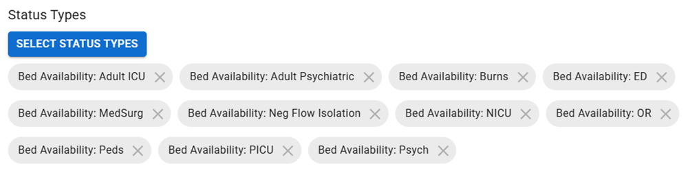 Bulk Upload Template status selection.