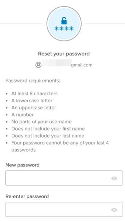 Juvare "Reset your password" screen.