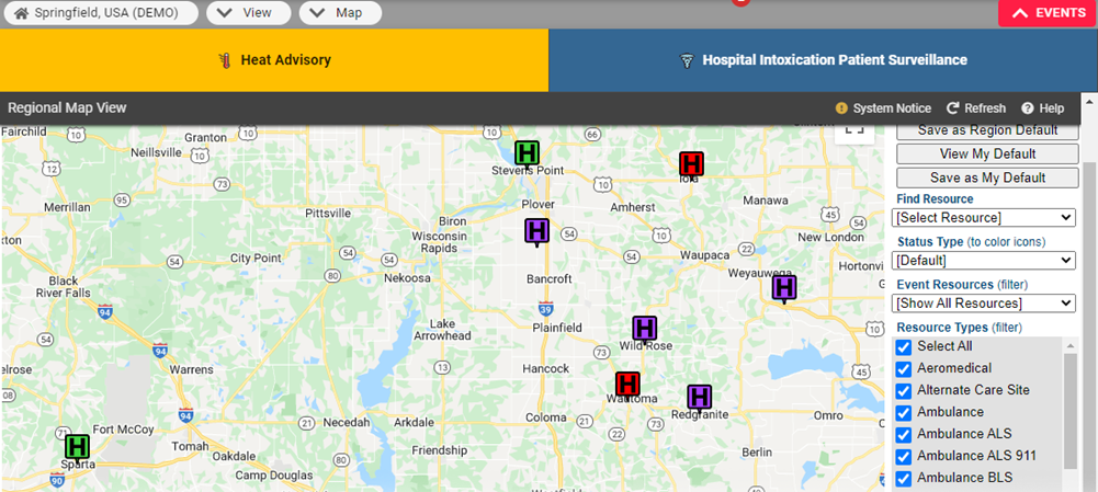 EMResource View Map