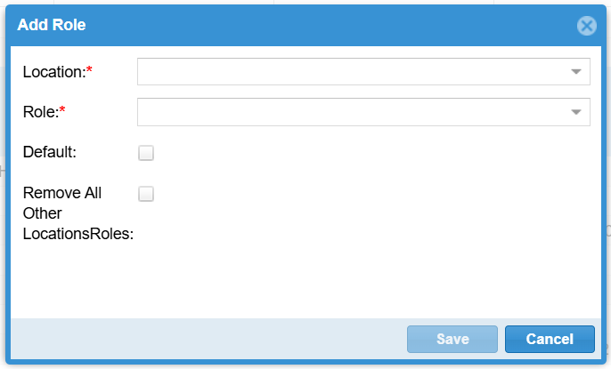 The Add Role window The Add Role window