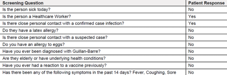 Historical Reporting: Screening Questions.