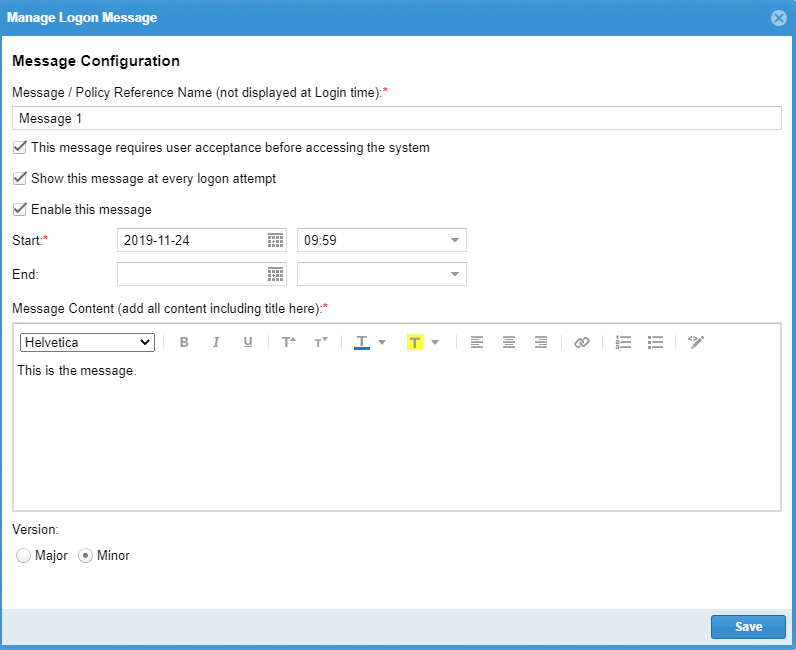 EMTrack Regional Settings Statements and Messages