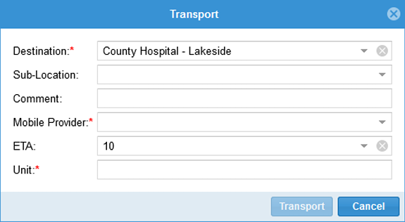 Transport window.