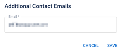 The Additional Contact Emails setting, which allows you to set alternative email addresses.